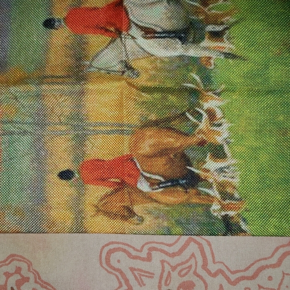 Fox Hunting Horse Pillow Cover Jump Horse English Saddle Hound Beagle England - Picture 4 of 13